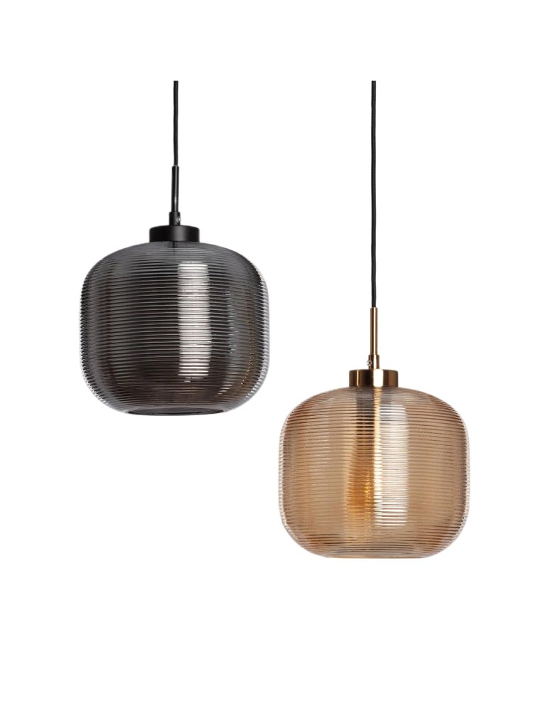 Pendant lamps - Abruzzo E27 amber glass pendant lamp Bonzo ABR-LWS-A-BON - product kolory-swiatla.pl 3