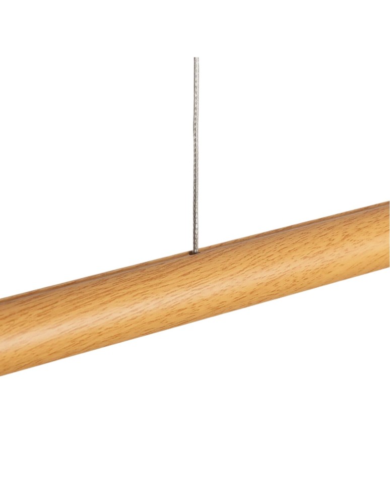 Abruzzo Lampa wisząca liniowa kolor drewna 60cm 30W CCT Arche ABR-LWL-CCT-ARC-D