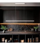 Pendant lamps - Abruzzo Linear Pendant Lamp White 60cm 30W CCT Arche ABR-LWL-CCT-ARC-B - product 7