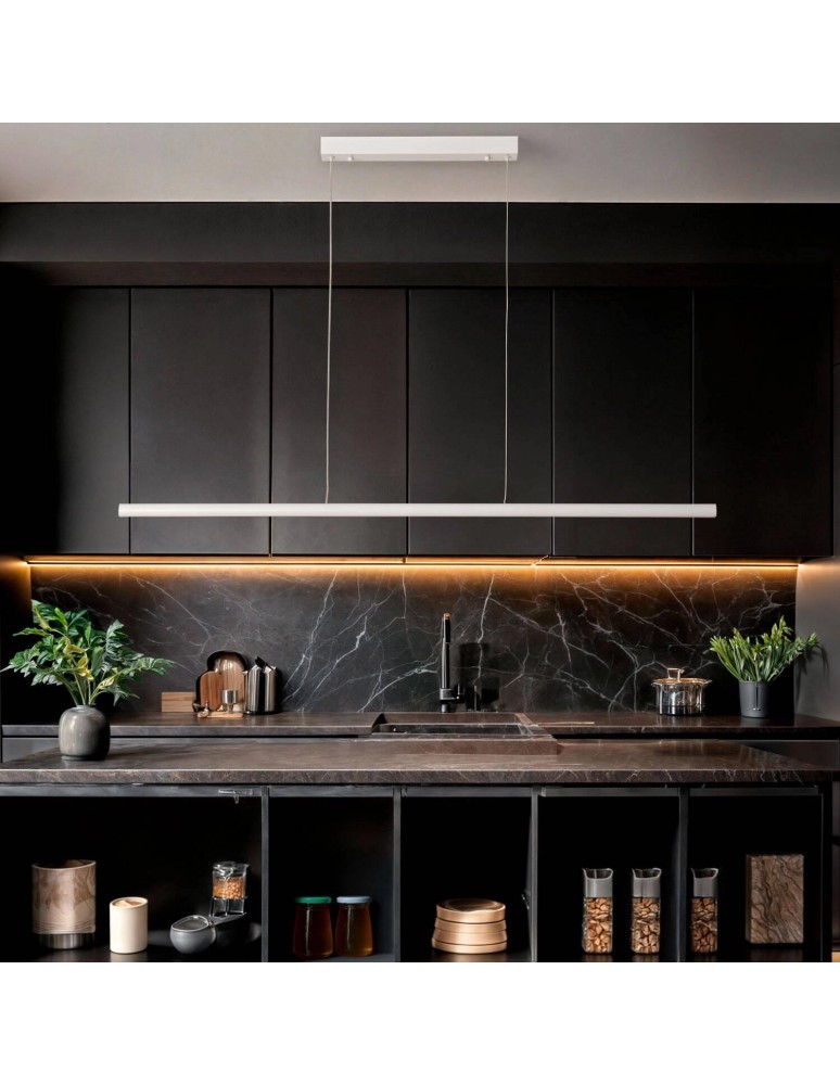 Pendant lamps - Abruzzo Linear Pendant Lamp White 60cm 30W CCT Arche ABR-LWL-CCT-ARC-B - product kolory-swiatla.pl 7