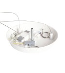 Abruzzo Lampa wisząca okrągła Ring Biało-drewniana 50W Ø60cm Utito ABR-LWOR-UTTIO