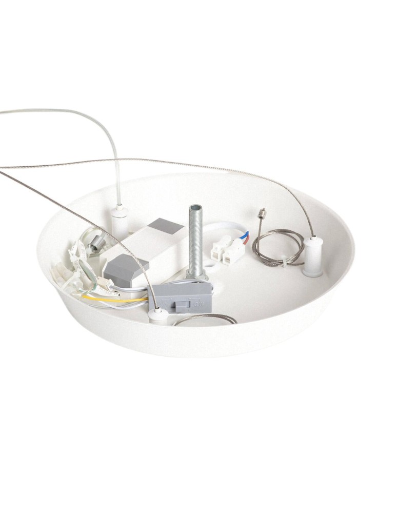 Pendant lamps - Abruzzo Round Ring White and Wood Pendant Lamp 50W Ø60cm Utito ABR-LWOR-UTTIO - product kolory-swiatla.pl 3