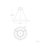 Abruzzo Lampa wisząca okrągła Ring Biało-drewniana 50W Ø60cm Utito ABR-LWOR-UTTIO