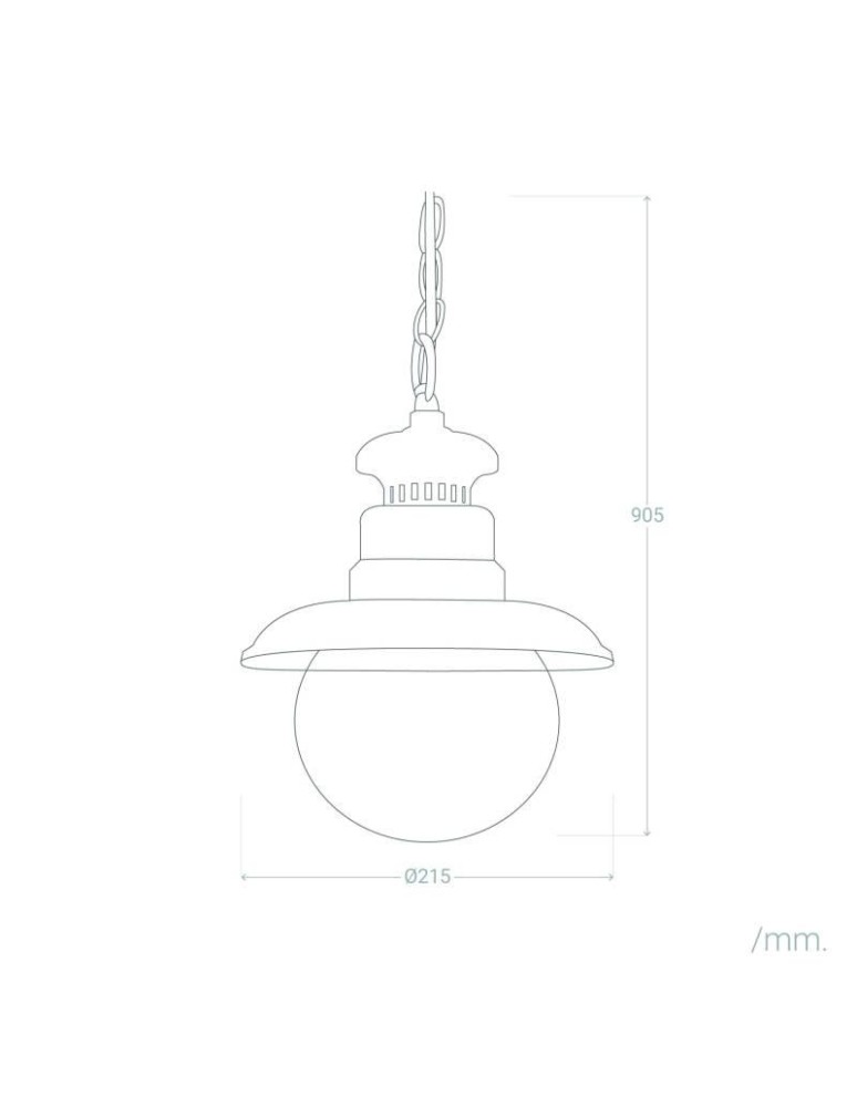 Abruzzo Lampa wisząca Zewnętrzna klasyczna czarna IP44 Castelo ABR-LWZ-IP44-CAST