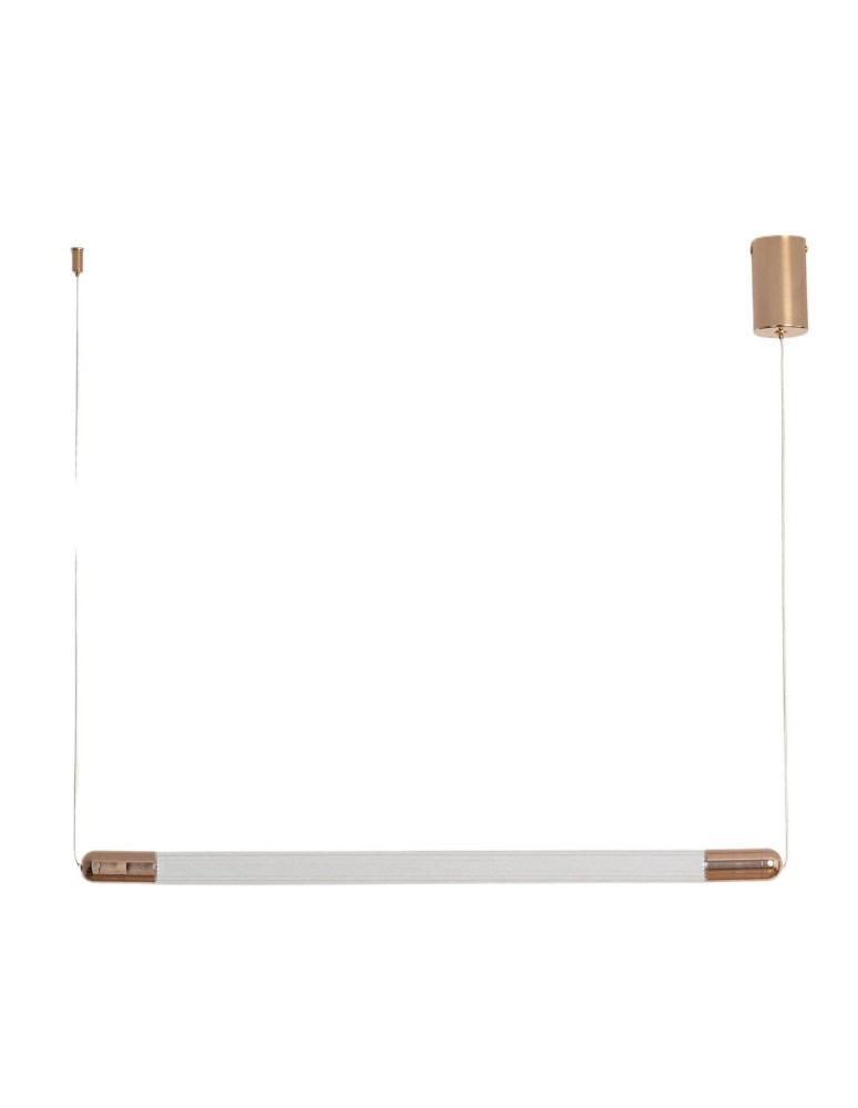 Abruzzo Lampa wisząca pozioma szklana złota 2.5W 3000K Jacob ABR-LWLJ-3W-3000K