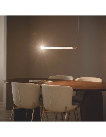 Abruzzo Lampa wisząca pozioma szklana złota 2.5W 3000K Jacob ABR-LWLJ-3W-3000K - produkt 2