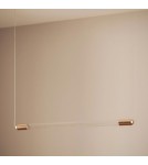 Abruzzo Lampa wisząca pozioma szklana złota 2.5W 3000K Jacob ABR-LWLJ-3W-3000K