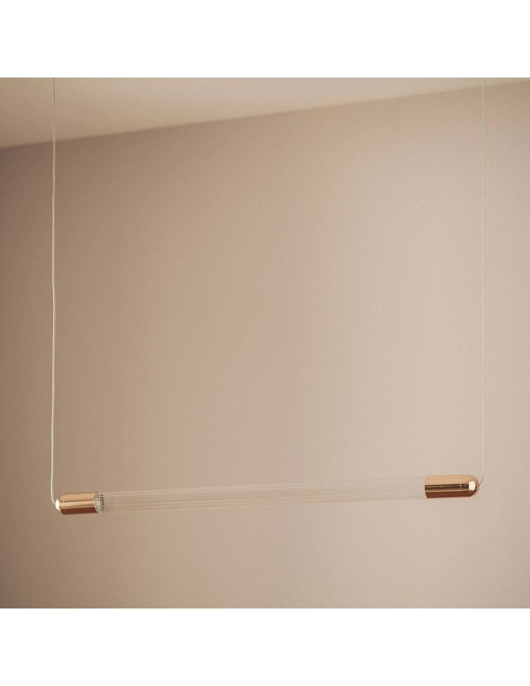 Pendant lamps - Abruzzo Gold 2.5W 3000K Jacob horizontal glass pendant lamp ABR-LWLJ-3W-3000K - product kolory-swiatla.pl 3