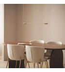 Abruzzo Lampa wisząca pozioma szklana złota 2.5W 3000K Jacob ABR-LWLJ-3W-3000K