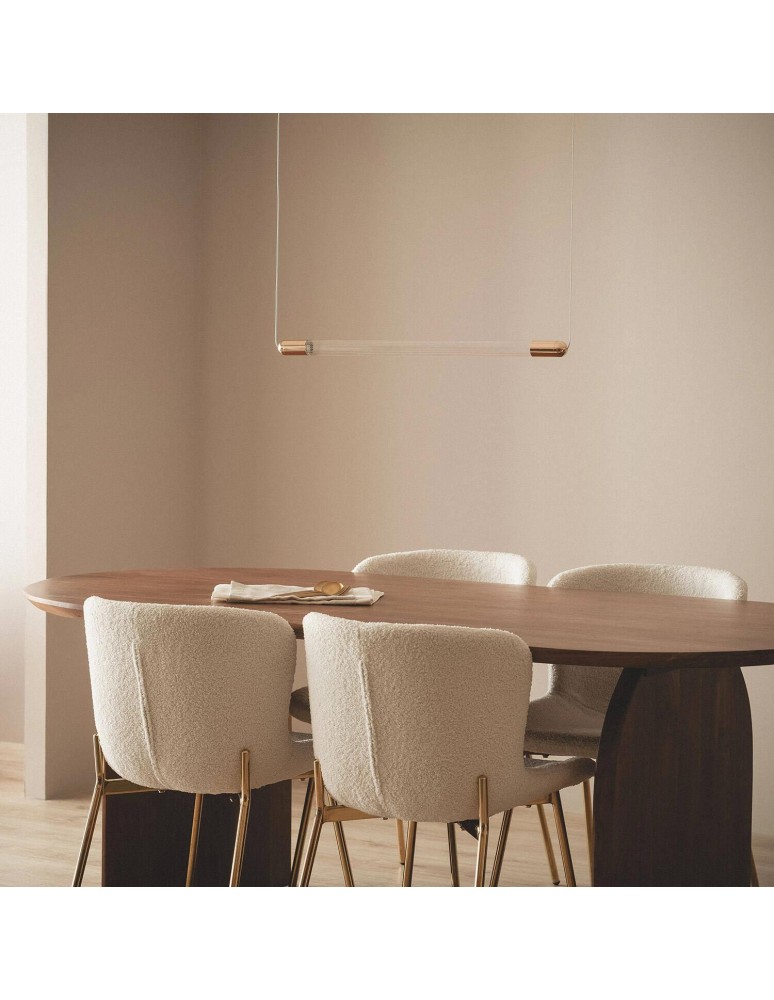 Abruzzo Lampa wisząca pozioma szklana złota 2.5W 3000K Jacob ABR-LWLJ-3W-3000K