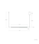 Abruzzo Lampa wisząca pozioma szklana złota 2.5W 3000K Jacob ABR-LWLJ-3W-3000K