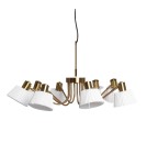 Abruzzo Lampa wisząca żyrandol Złoto-biały 8xE14 Dali ABR-Z8XE14-DALI