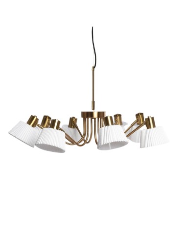 Abruzzo Gold and white 8xE14 Dali chandelier pendant lamp ABR-Z8XE14-DALI