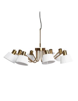 Abruzzo Gold and white 8xE14 Dali chandelier pendant lamp ABR-Z8XE14-DALI