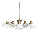 Abruzzo Lampa wisząca żyrandol Złoto-biały 6xE14 Dali ABR-Z6XE14-DALI