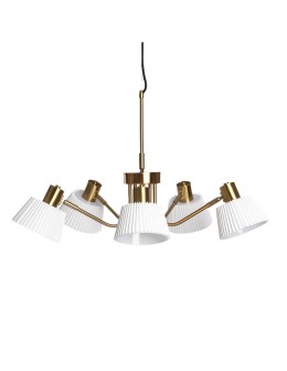 Abruzzo Gold-white 6xE14 Dali chandelier pendant lamp ABR-Z6XE14-DALI