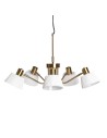 Abruzzo Lampa wisząca żyrandol Złoto-biały 6xE14 Dali ABR-Z6XE14-DALI