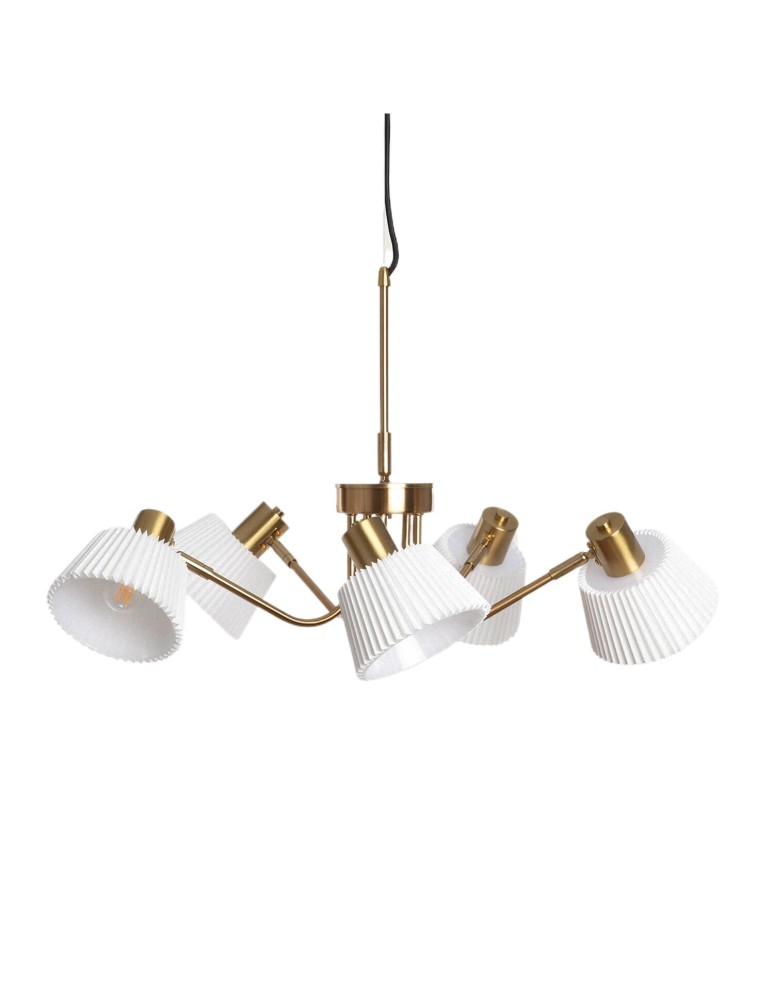 Abruzzo Lampa wisząca żyrandol Złoto-biały 6xE14 Dali ABR-Z6XE14-DALI