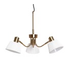 Abruzzo Lampa wisząca żyrandol Złoto biały 3xE14 Dali ABR-Z3XE14-DALI