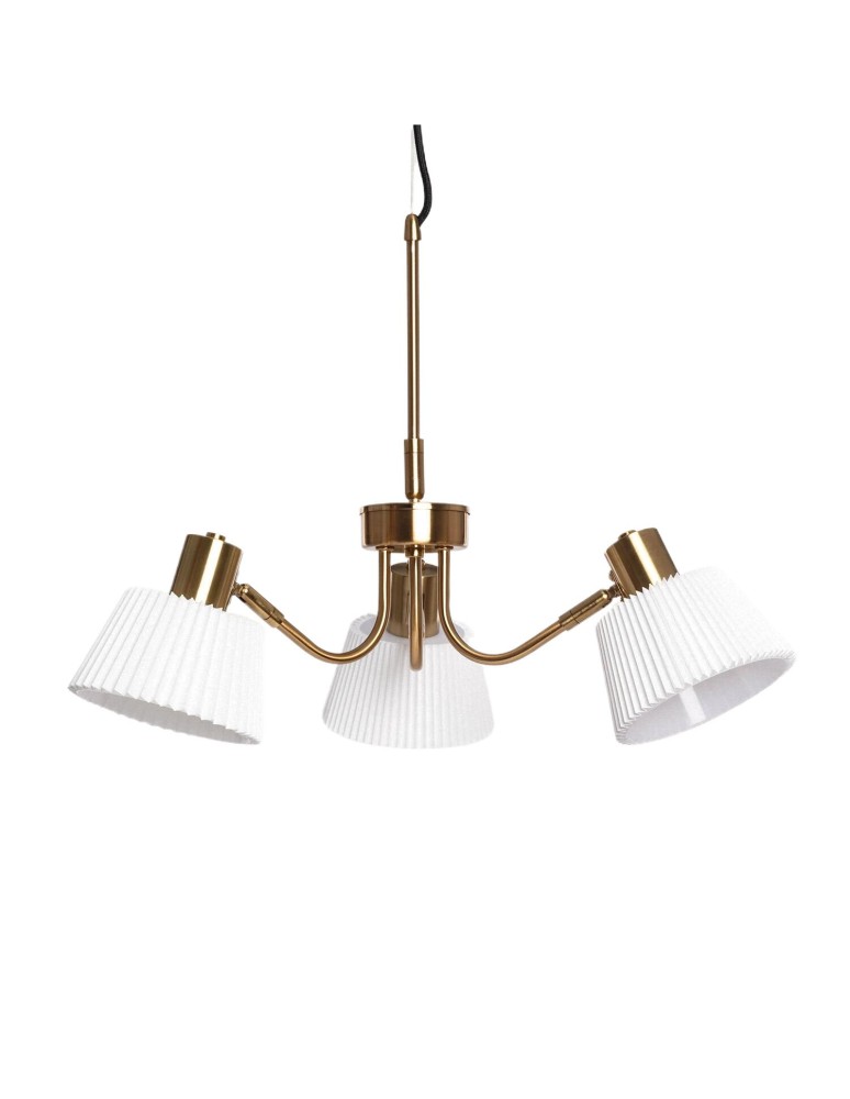 Pendant lamps - Abruzzo Gold White 3xE14 Dali chandelier pendant lamp ABR-Z3XE14-DALI - product kolory-swiatla.pl 1