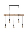 View Abruzzo Wooden linear pendant lamp 5xE27 Cerveza ABR-LWL-5XE27