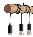 Abruzzo Lampa wisząca drewniana liniowa 5xE27 Cerveza ABR-LWL-5XE27