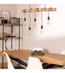 Pendant lamps - Abruzzo Wooden linear pendant lamp 5xE27 Cerveza ABR-LWL-5XE27 - product 7