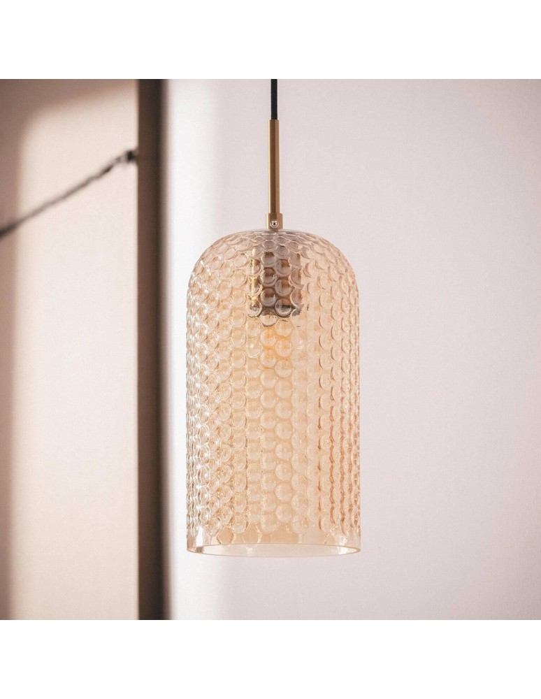 Pendant lamps - Abruzzo Amber E27 Slendore glass pendant lamp ABR-LWS-A-SLN - product kolory-swiatla.pl 7