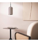 Abruzzo Lampa wisząca szklana szara E27 Slendore ABR-LWS-C-SLN