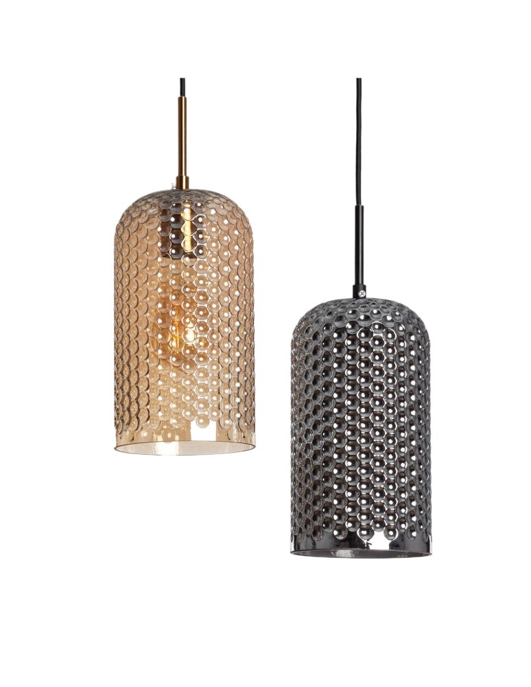 Pendant lamps - Abruzzo Grey E27 Slendore glass pendant lamp ABR-LWS-C-SLN - product kolory-swiatla.pl 5