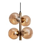 Abruzzo Lampa wisząca szklana bursztynowa 4xG9 Sogno ABR-LWS-4XG9