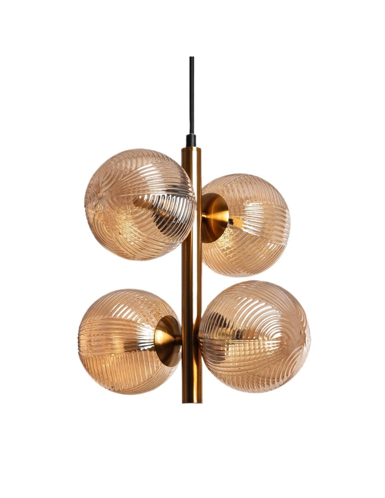 Pendant lamps - Abruzzo Amber 4xG9 Sogno glass pendant lamp ABR-LWS-4XG9 - product kolory-swiatla.pl 1