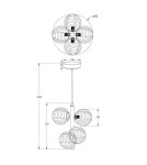 Abruzzo Lampa wisząca szklana bursztynowa 4xG9 Sogno ABR-LWS-4XG9
