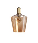 Abruzzo Lampa wisząca szklana bursztynowa E27 Ø20cm Incanto ABR-LWS-A-INC