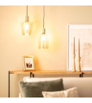 Abruzzo Lampa wisząca szklana bursztynowa E27 Ø20cm Incanto ABR-LWS-A-INC