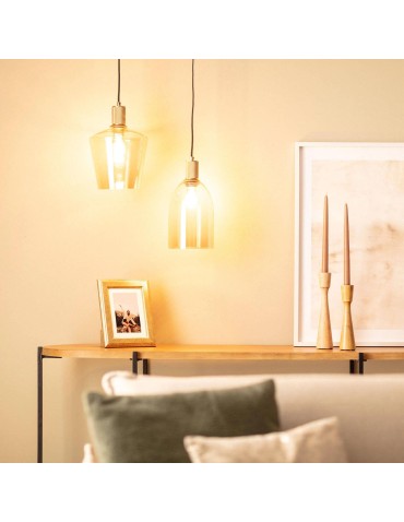 Abruzzo Lampa wisząca szklana bursztynowa E27 Ø20cm Incanto ABR-LWS-A-INC - produkt 2