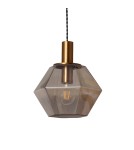 Pendant lamps - Abruzzo Amber E27 Baciata glass pendant lamp ABR-LWS-A-BAC - product 1