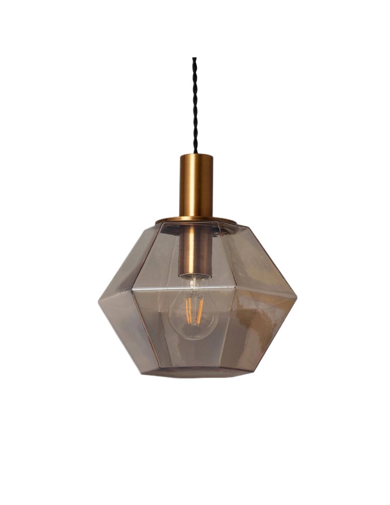 Pendant lamps - Abruzzo Amber E27 Baciata glass pendant lamp ABR-LWS-A-BAC - product kolory-swiatla.pl 1