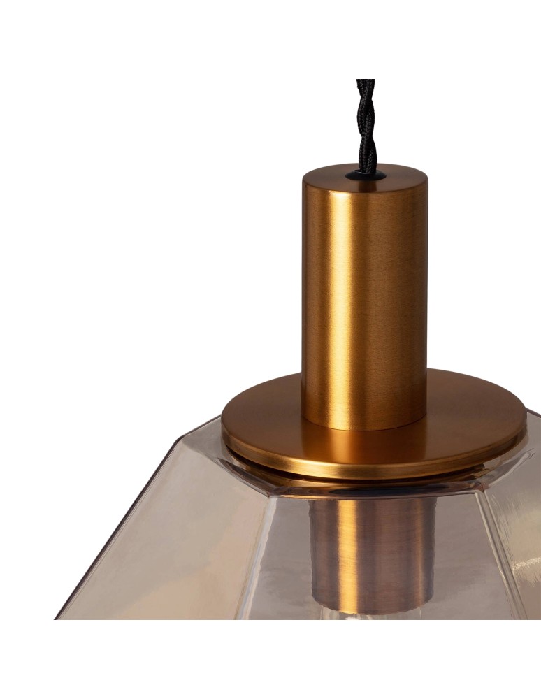 Pendant lamps - Abruzzo Amber E27 Baciata glass pendant lamp ABR-LWS-A-BAC - product kolory-swiatla.pl 2