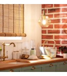 Abruzzo Lampa wisząca szklana bursztynowa E27 Baciata ABR-LWS-A-BAC