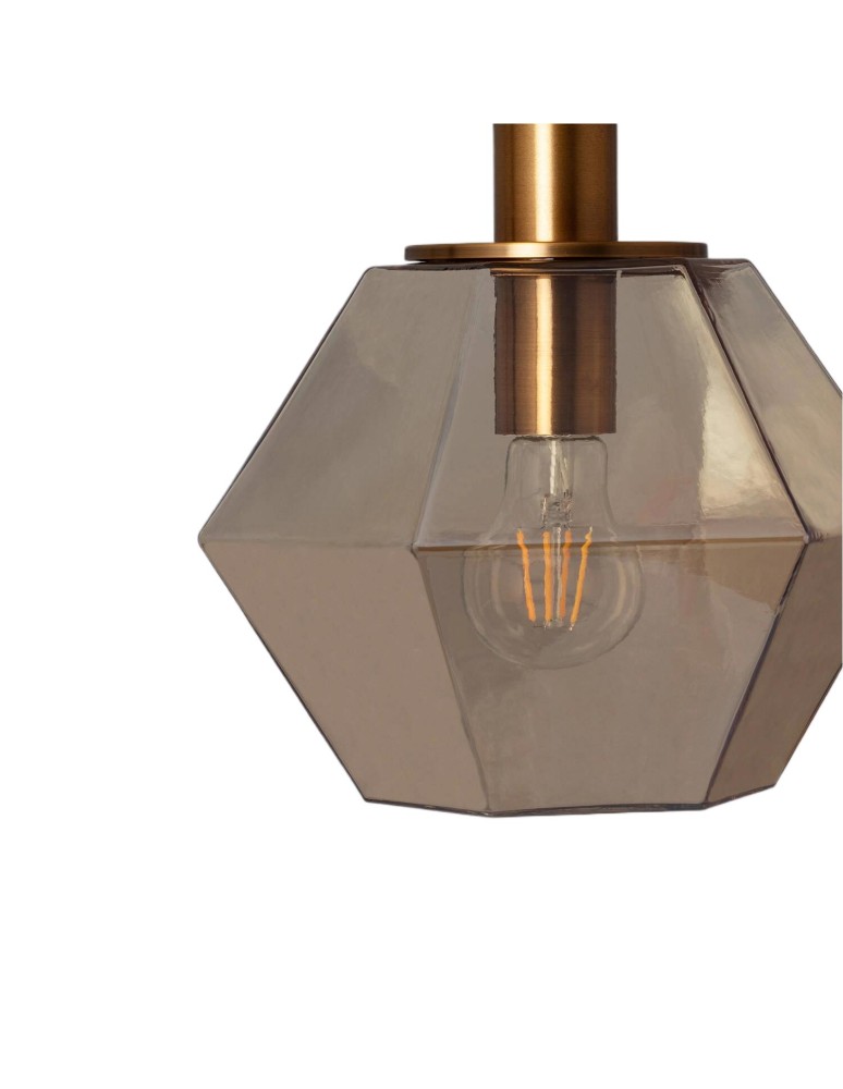 Abruzzo Lampa wisząca szklana bursztynowa E27 Baciata ABR-LWS-A-BAC