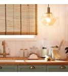 Abruzzo Lampa wisząca szklana bursztynowa E27 Baciata ABR-LWS-A-BAC