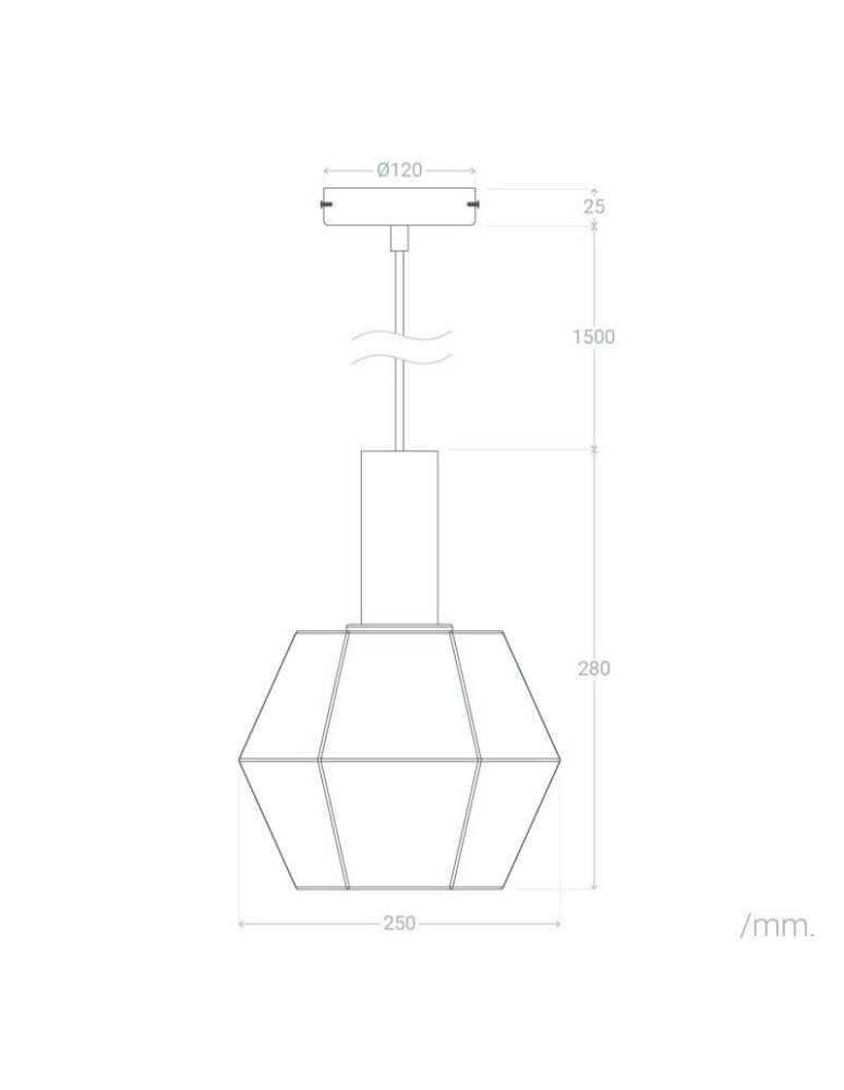 Abruzzo Lampa wisząca szklana bursztynowa E27 Baciata ABR-LWS-A-BAC