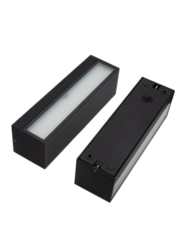 Abruzzo Lampa zewnętrzna ścienna kinkiet 10W dwustronny czarny 4000K Azzurra ABR-LZKO-10W-4000K