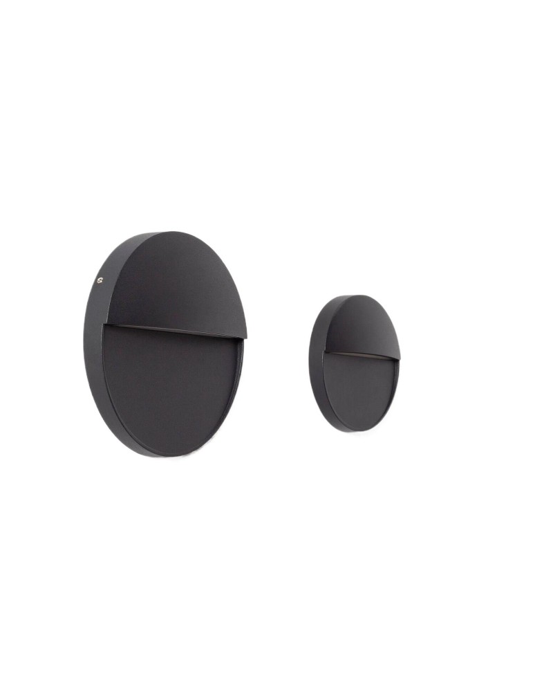 Outdoor wall lamps - Abruzzo Outdoor black round wall lamp IP54 6W CCT Lunaria ABR-LZKO-C - product kolory-swiatla.pl 2