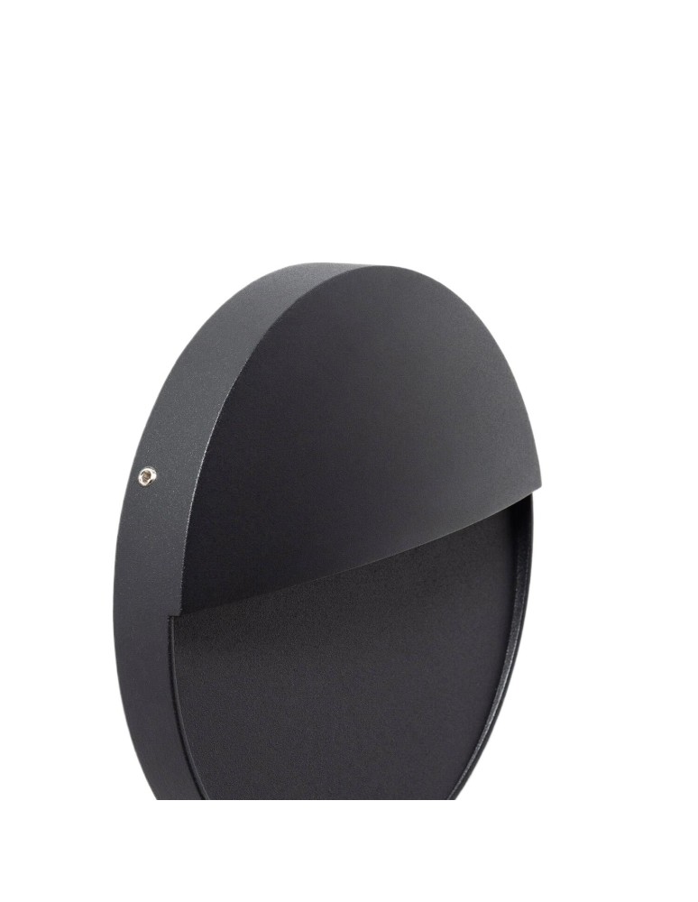Outdoor wall lamps - Abruzzo Outdoor black round wall lamp IP54 6W CCT Lunaria ABR-LZKO-C - product kolory-swiatla.pl 3