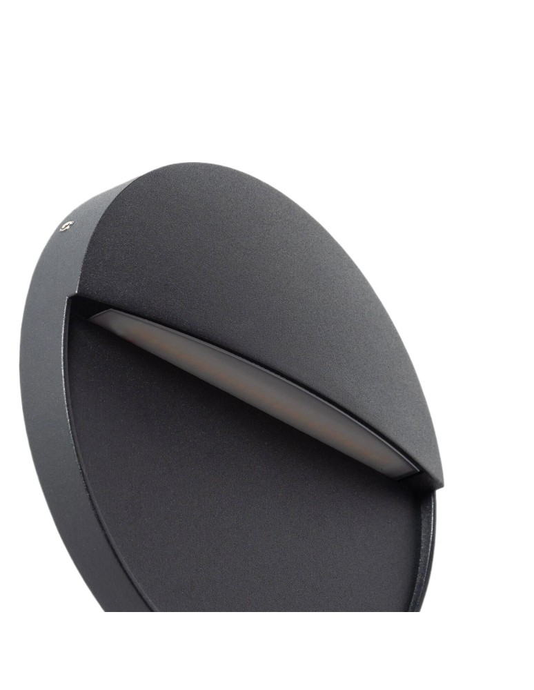 Outdoor wall lamps - Abruzzo Outdoor black round wall lamp IP54 6W CCT Lunaria ABR-LZKO-C - product kolory-swiatla.pl 4
