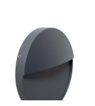 Outdoor wall lamps - Abruzzo Outdoor wall lamp grey round IP54 6W CCT Lunaria ABR-LZKO-S - product 2
