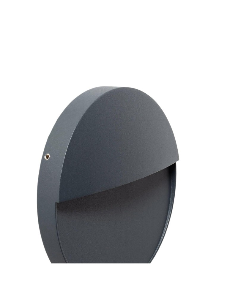 Outdoor wall lamps - Abruzzo Outdoor wall lamp grey round IP54 6W CCT Lunaria ABR-LZKO-S - product kolory-swiatla.pl 2