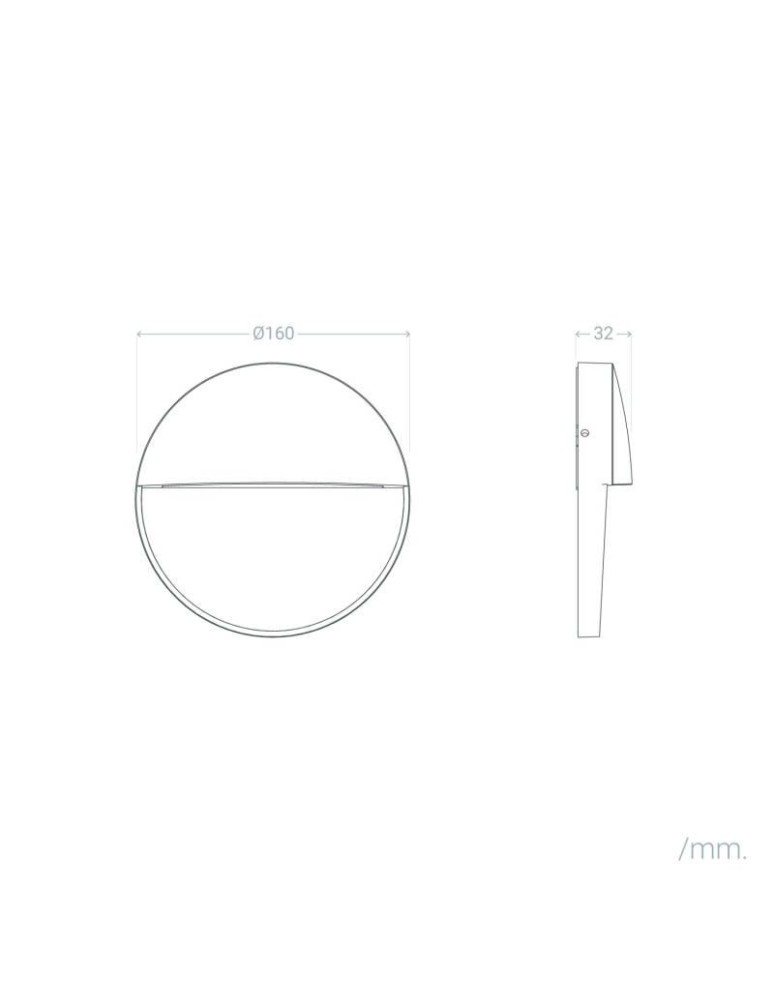 Outdoor wall lamps - Abruzzo Outdoor wall lamp grey round IP54 6W CCT Lunaria ABR-LZKO-S - product kolory-swiatla.pl 5